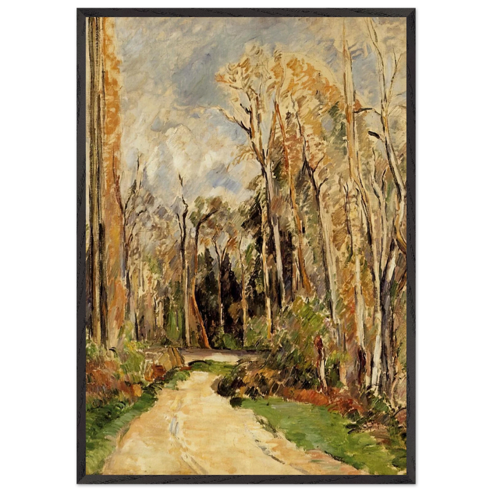 Path at the Entrance to the Forest - Paul Cezanne 70x100 cm / 28x40 inches Framed Art Print – Black Wooden Frame