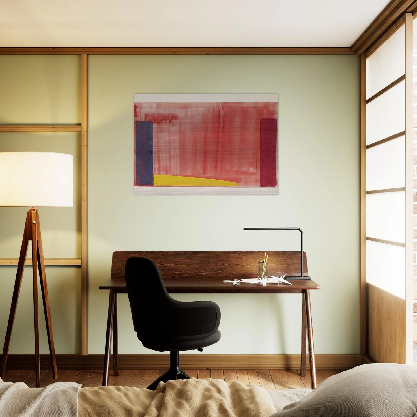 Untitled - Color Field Painting - John Hoyland Brushed Aluminum Print - 70x100 cm / 28x40 inches | John Hoyland Aluminum Print | John Hoyland Prints