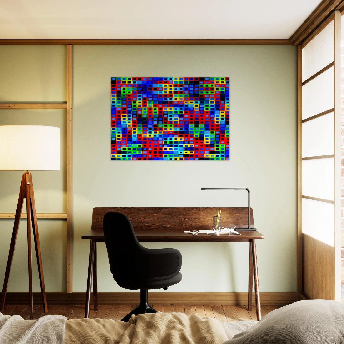 Orion-K - 1972 - Victor Vasarely Brushed Aluminum Print - 70x100 cm / 28x40 inches | Victor Vasarely Aluminum Print | Victor Vasarely Prints