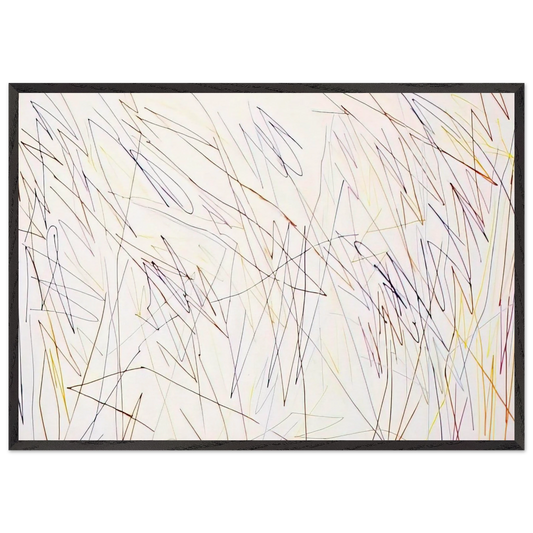 Iceberg - 1974 - Ronnie Landfield 70x100 cm / 28x40 inches Framed Art Print – Black Wooden Frame