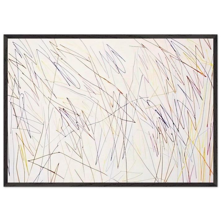 Iceberg - 1974 - Ronnie Landfield 70x100 cm / 28x40 inches Framed Art Print – Black Wooden Frame