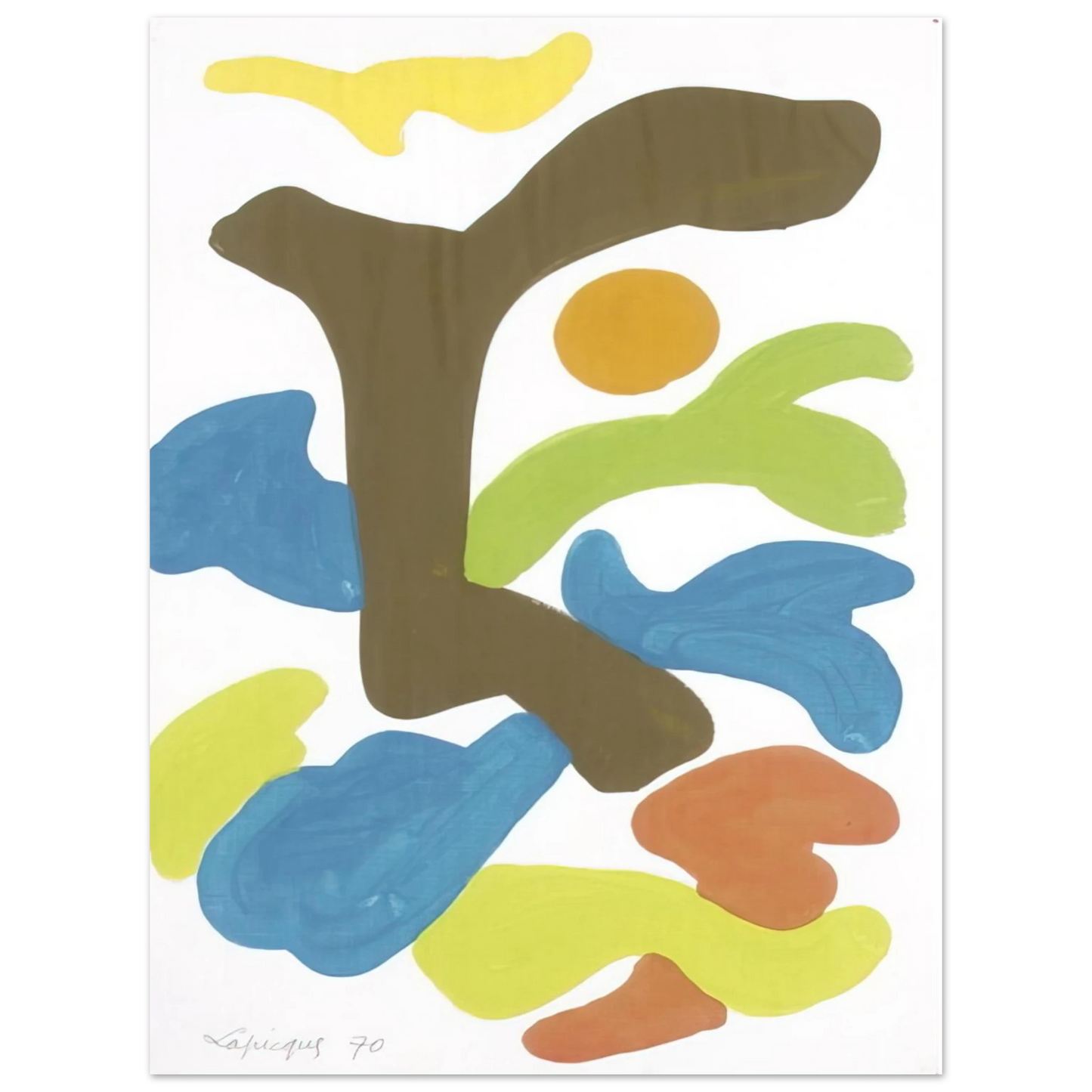 Charles Lapicque - Le premier jour - 1970  75x100 cm / 30x40inches Fine Art Poster