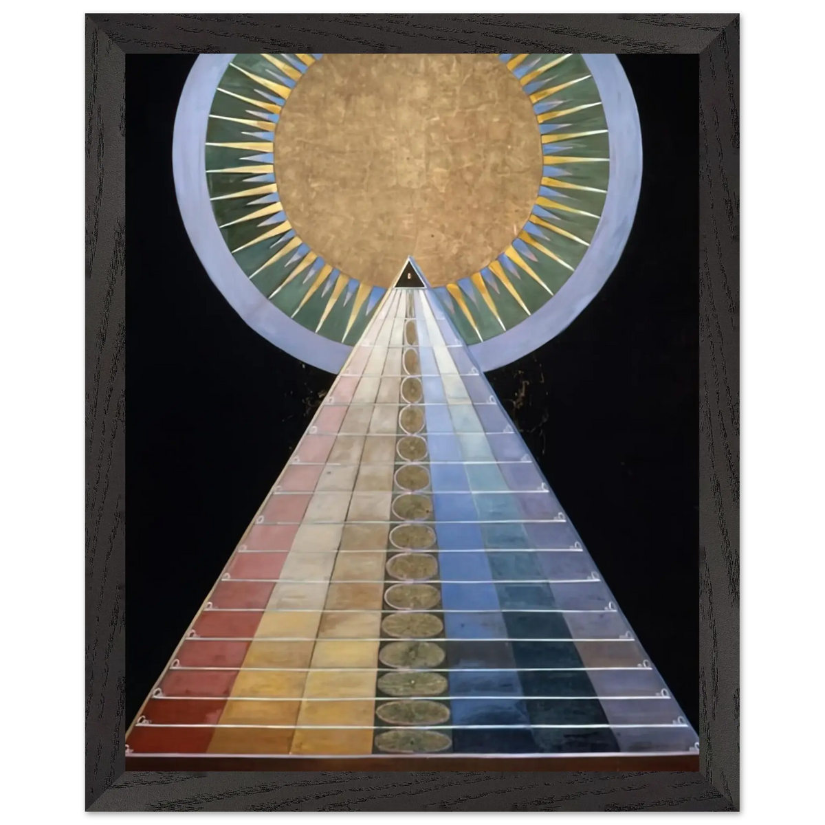 Hilma af Klint - ALTAR PAINTING 1915 Wall art - 60x80 cm / 24x32 Inches - Premium Wooden Framed Poster With Fine Art Paper - Wood frame