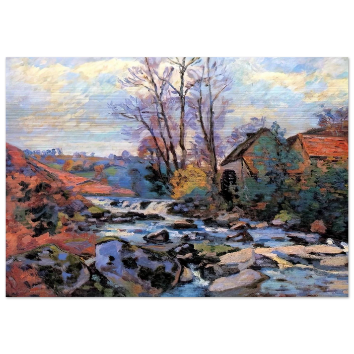 Moulin Bouchardon, Crozant - 1895 - Armand Guillaumin Brushed Aluminum Print - 70x100 cm / 28x40 inches | Armand Guillaumin Aluminum Print | Armand Guillaumin Prints