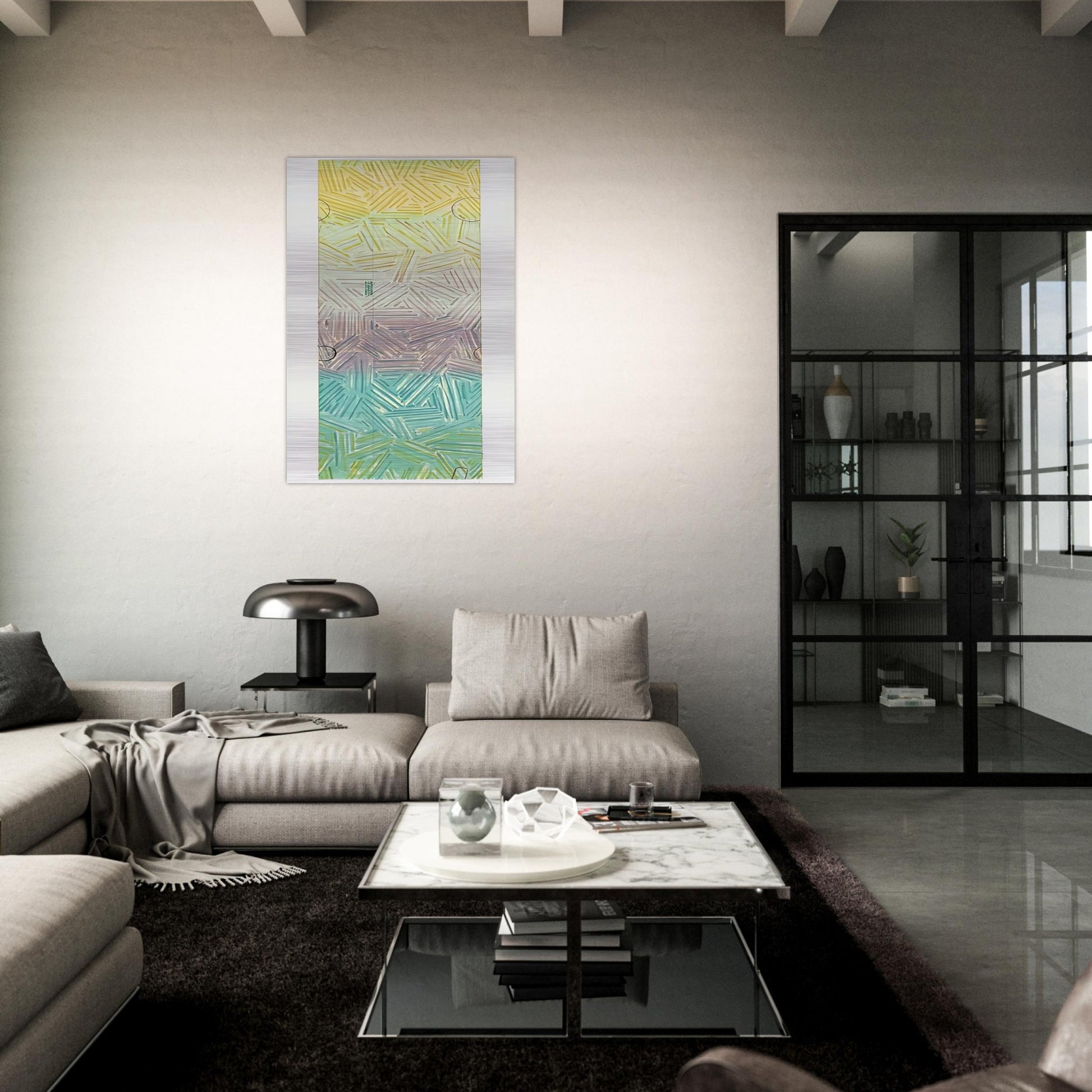 USUYUKI ULAE 211 - Jasper Johns Brushed Aluminum Print - 70x100 cm / 28x40 inches | Jasper Johns Aluminum Print | Jasper Johns Prints