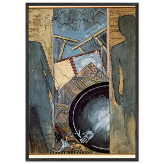 FALL - Jasper Johns 70x100 cm / 28x40 inches Framed Art Print – Black Wooden Frame