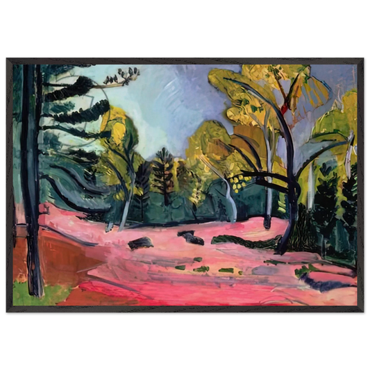LANDSCAPE 1909 - Henri Matisse 70x100 cm / 28x40 inches Framed Art Print – Black Wooden Frame