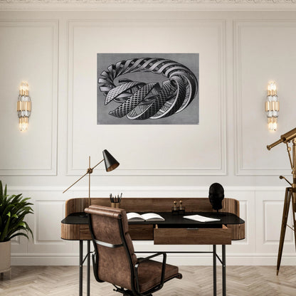 SPIRALS - MC Escher Brushed Aluminum Print - 70x100 cm / 28x40 inches | MC Escher Aluminum Print | MC Escher Prints
