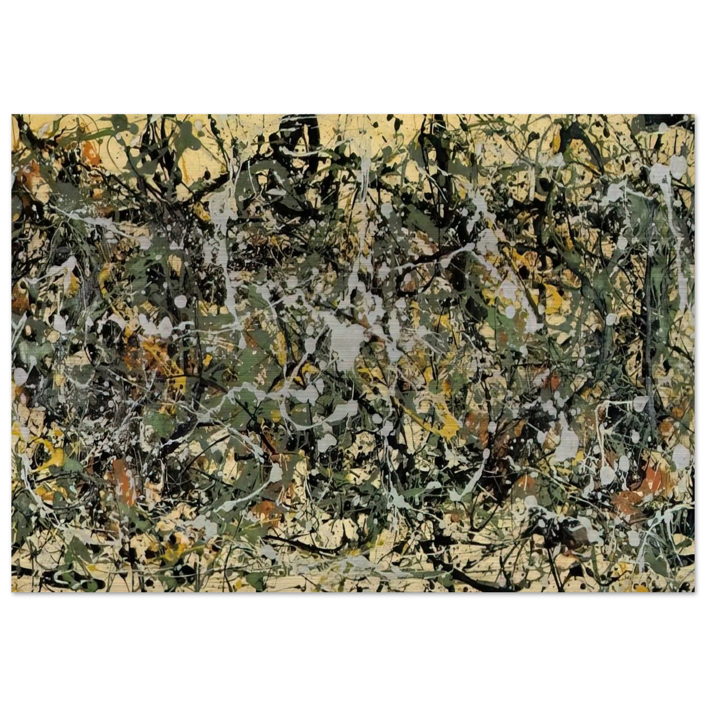 NUMBER 8 1949 - Jackson Pollock Brushed Aluminum Print - 70x100 cm / 28x40 inches | Jackson Pollock Aluminum Print | Jackson Pollock Prints