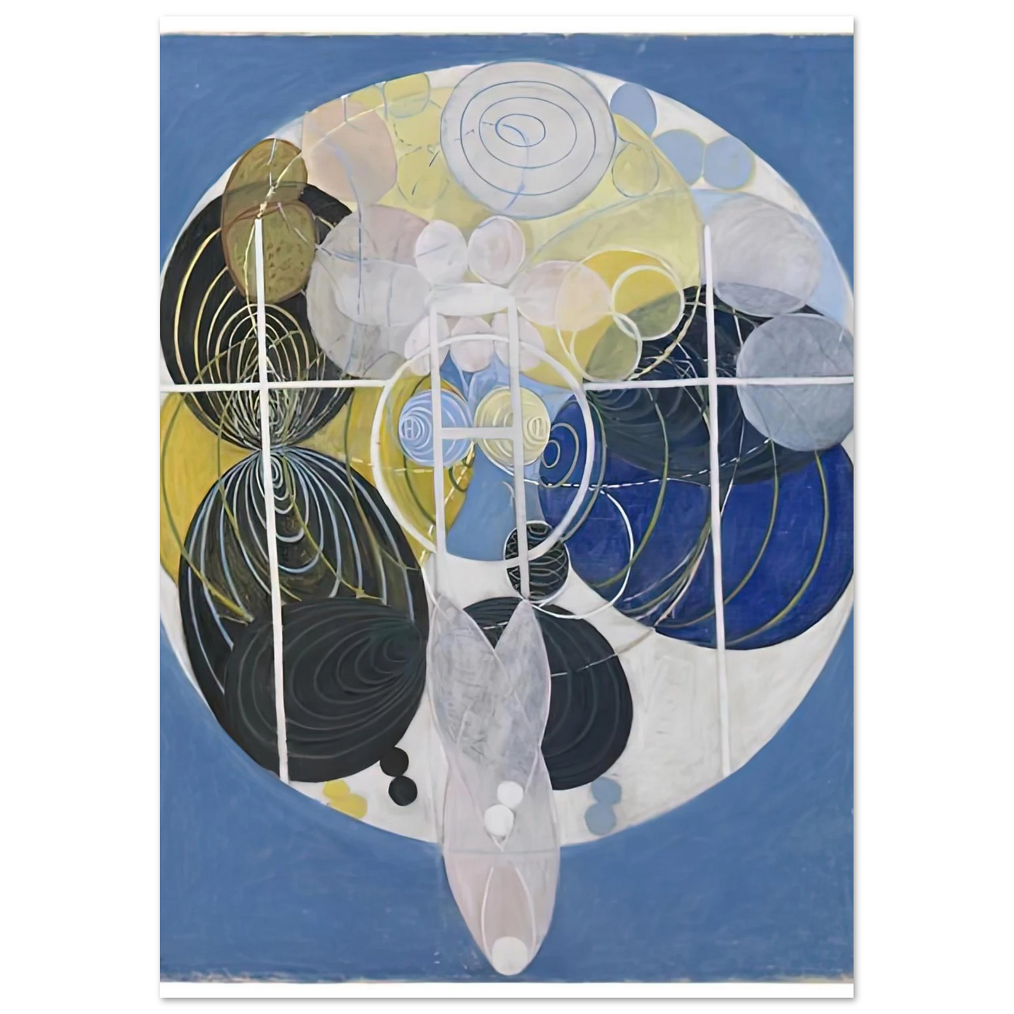 Hilma af Klint - THE LARGE FIGURE PAINTINGS NR 5 1907 Wall art - 27x35 cm / 11x14 inches - Fine Art Poster-canvas - -