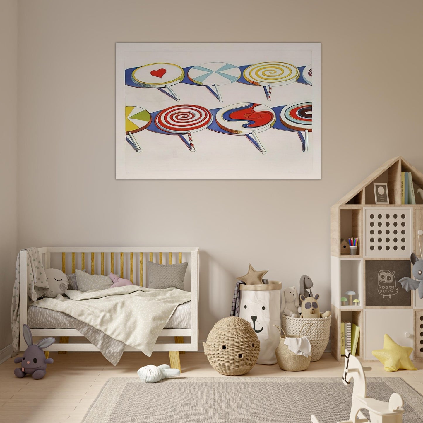 Big Suckers - 1971 - Wayne Thiebaud Art Prints - 100x150 cm / 40x60″ inches | Wayne Thiebaud Poster | Wayne Thiebaud Prints