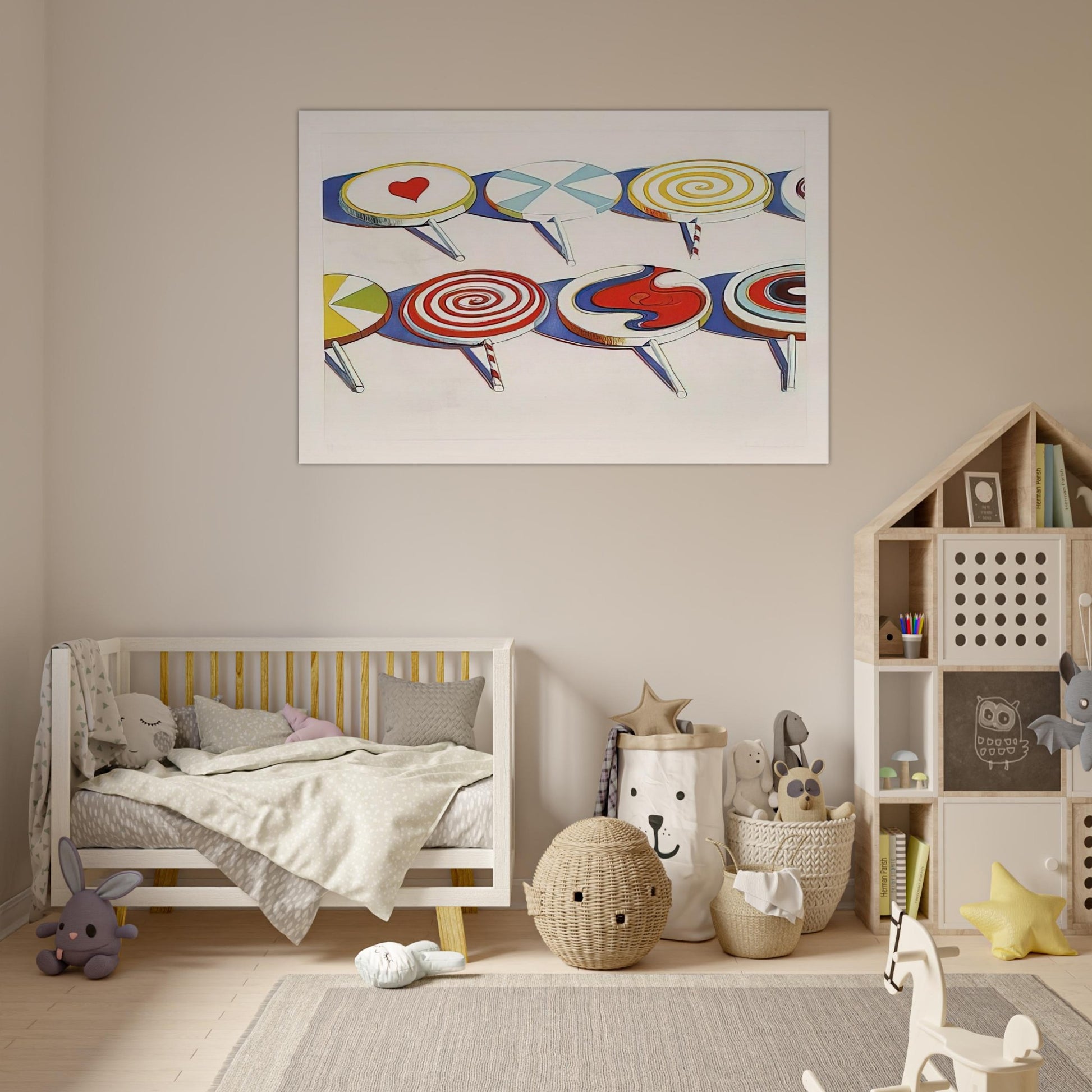 Big Suckers - 1971 - Wayne Thiebaud Art Prints - 100x150 cm / 40x60″ inches | Wayne Thiebaud Poster | Wayne Thiebaud Prints