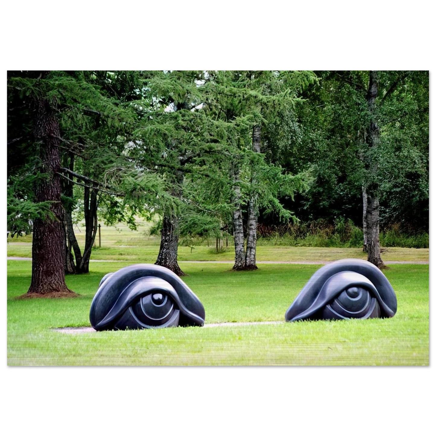 EYE BENCHES II 1997 - Louise Bourgeois Brushed Aluminum Print - 70x100 cm / 28x40 inches | Louise Bourgeois Aluminum Print | Louise Bourgeois Prints