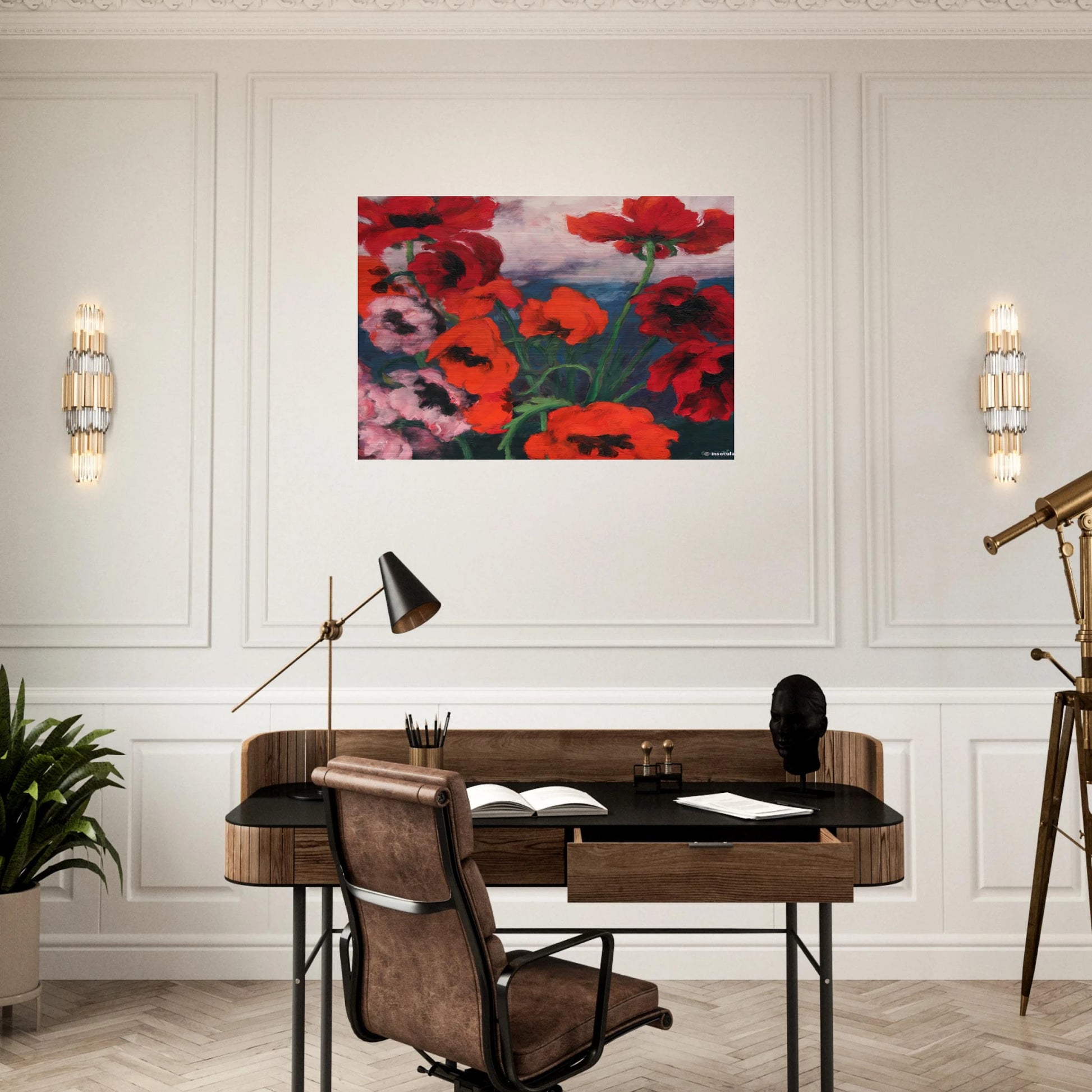 Large Poppies - Emil Nolde Brushed Aluminum Print - 70x100 cm / 28x40 inches | Emil Nolde Aluminum Print | Emil Nolde Prints
