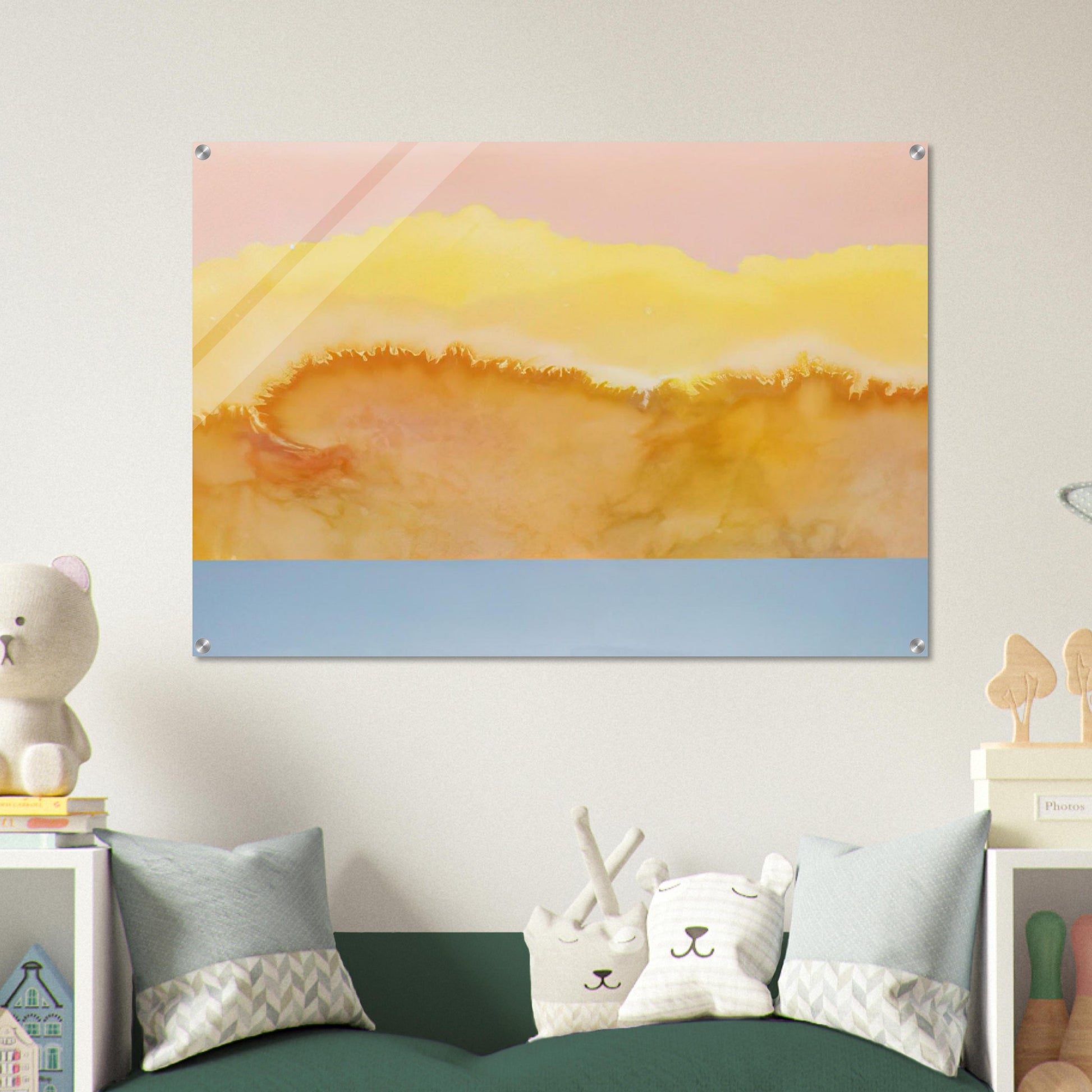 Turquoise Prairie - 1979 - Ronnie Landfield Acrylic Print - 70x100 cm / 28x40″ inches | Ronnie Landfield Wall Art | Ronnie Landfield Prints