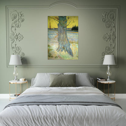 Trunk of an Old Yew Tree - Vincent van Gogh Brushed Aluminum Print - 70x100 cm / 28x40 inches | Vincent van Gogh Aluminum Print | Vincent van Gogh Prints