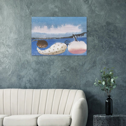 Fruit by the shore - 1992 - Mary Fedden Brushed Aluminum Print - 70x100 cm / 28x40 inches | Mary Fedden Aluminum Print | Mary Fedden Prints