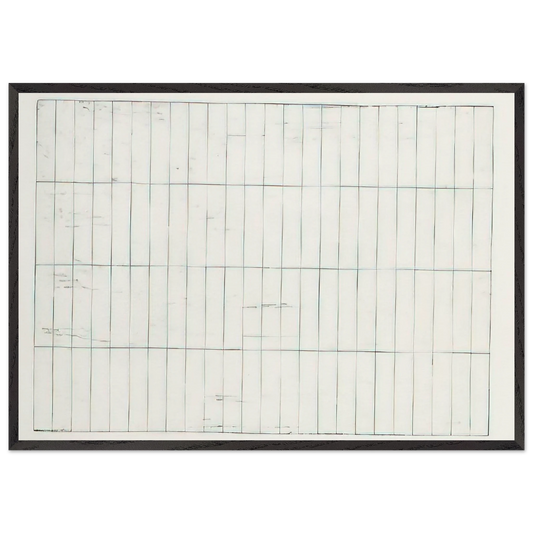 Grid I Lewison 17 - Minimalism - Brice Marden 70x100 cm / 28x40 inches Framed Art Print – Black Wooden Frame