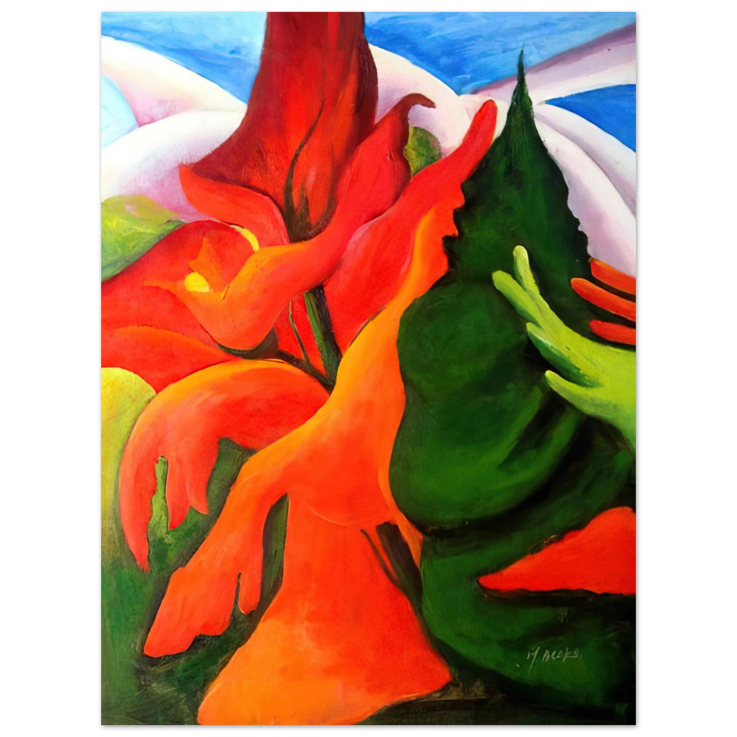 Georgia O'Keeffe - Melting Volcano Fine Art Poster