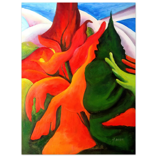 Georgia O'Keeffe - Melting Volcano Fine Art Poster