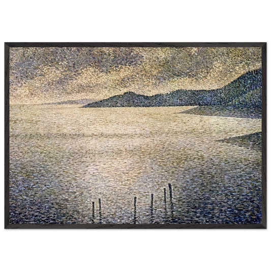 CHANNEL COAST 1892 - Theo van Rysselberghe 70x100 cm / 28x40 inches Framed Art Print – Black Wooden Frame