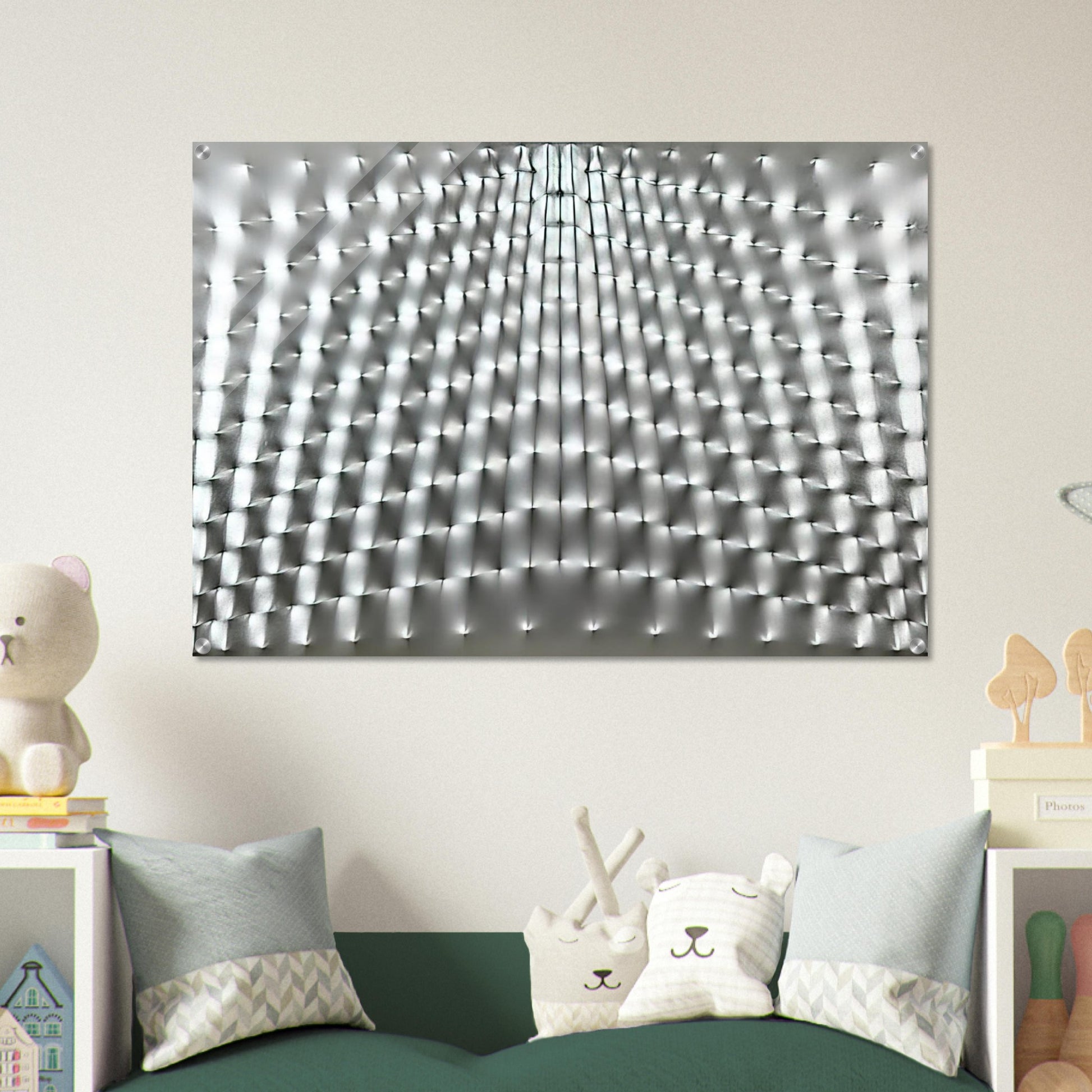 Superficie Argento - 1973 - Enrico Castellani Acrylic Print - 70x100 cm / 28x40″ inches