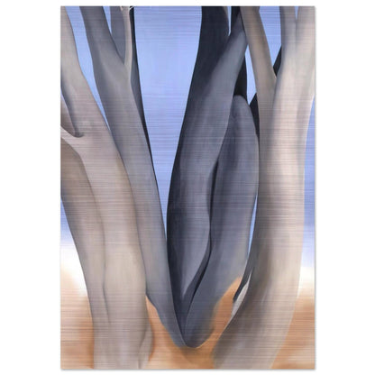 Dark Tree Trunks - Georgia O'Keeffe Brushed Aluminum Print - 70x100 cm / 28x40 inches | Georgia O'Keeffe Aluminum Print | Georgia O'Keeffe Prints