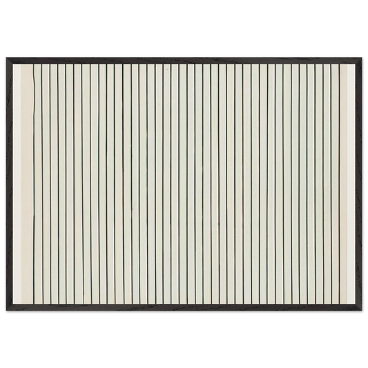 Vertical Lines from the series Line Form Color - Ellsworth Kelly 70x100 cm / 28x40 inches Framed Art Print – Black Wooden Frame