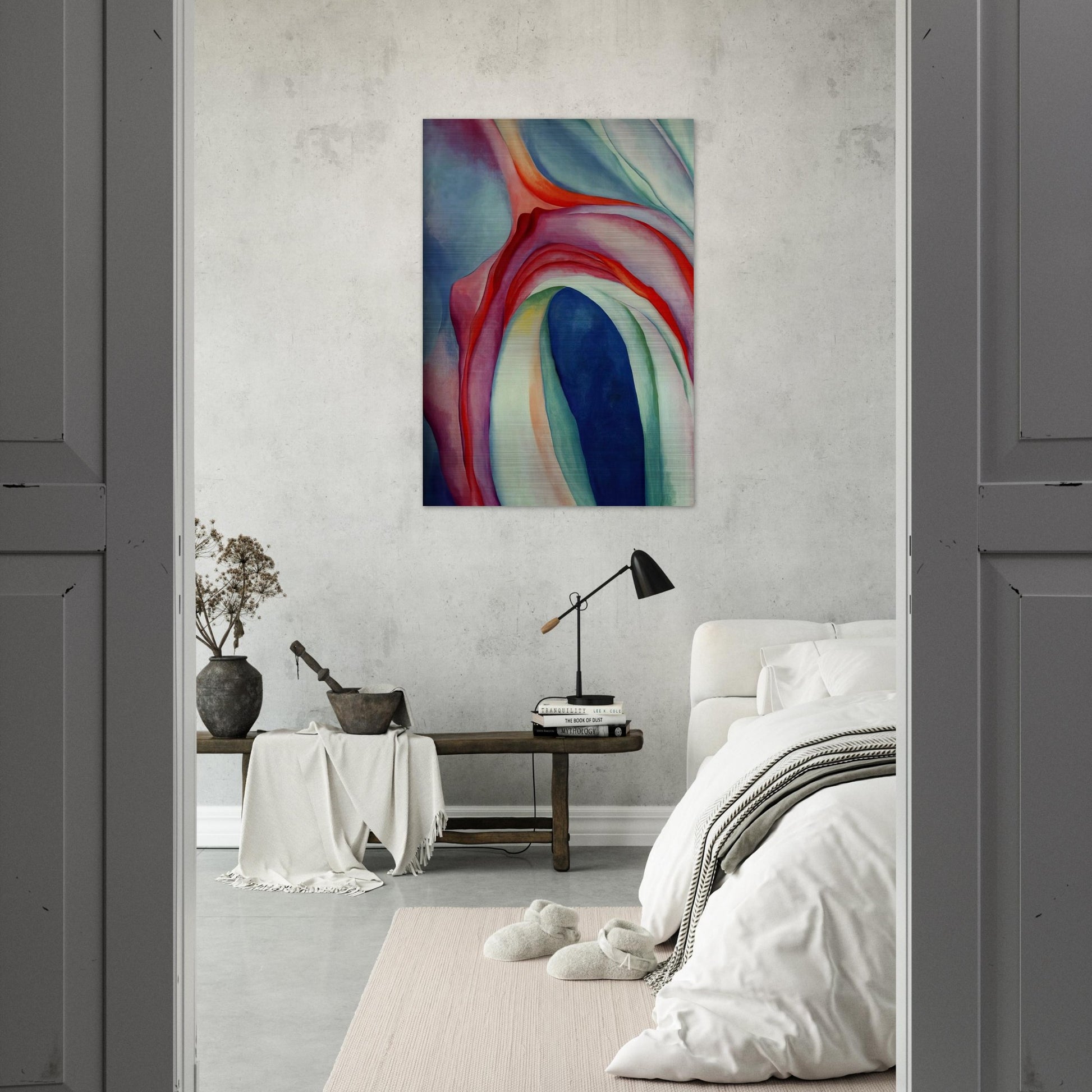 Music Pink and Blue II - Georgia O'Keeffe Brushed Aluminum Print - 70x100 cm / 28x40 inches | Georgia O'Keeffe Aluminum Print | Georgia O'Keeffe Prints