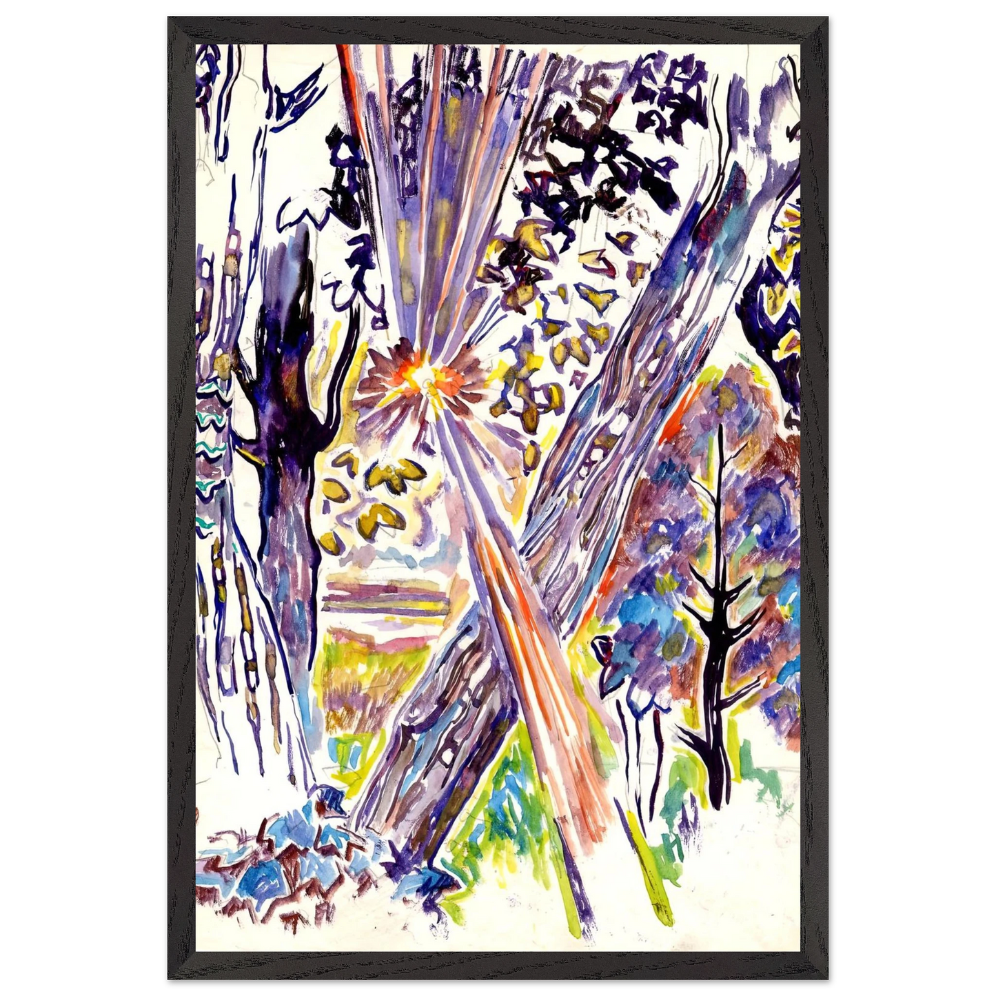Walter Inglis Anderson - Walter Anderson Wall art - 27x35 cm / 11x14 inches - Premium Wooden Framed Poster With Fine Art Paper-canvas - Wood frame
