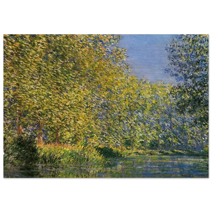 Bend in the River Epte - claude monet Brushed Aluminum Print - 70x100 cm / 28x40 inches | claude monet Aluminum Print | claude monet Prints
