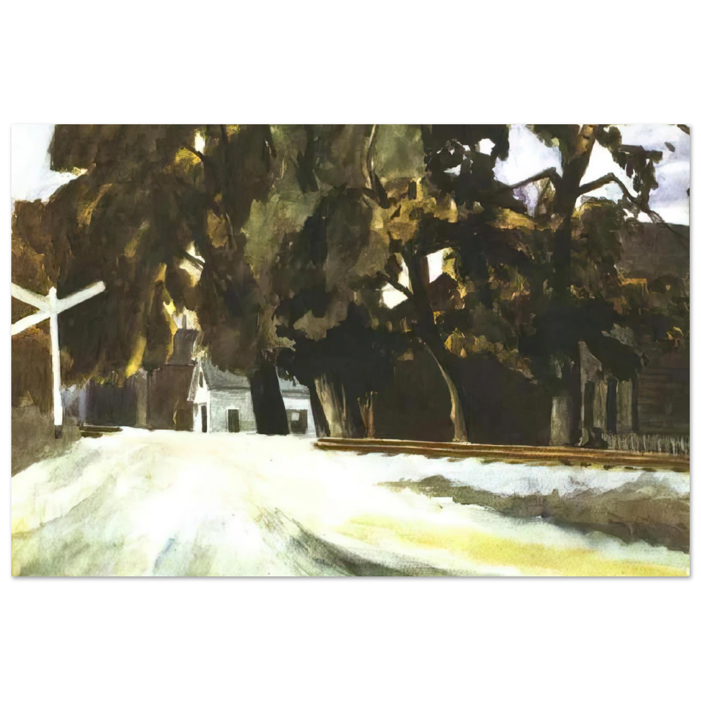 Edward Hopper - Railroad Crossing Fine Art Poster