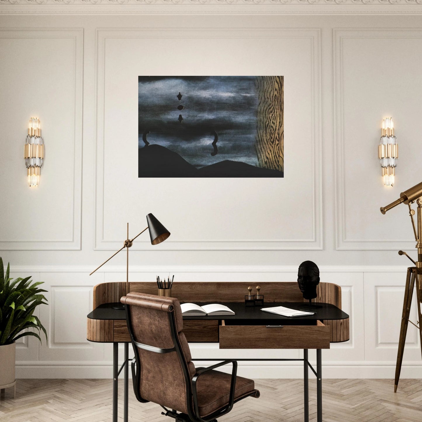 THE LINING OF SLEEP 1928 - Rene Magritte Brushed Aluminum Print - 70x100 cm / 28x40 inches | Rene Magritte Aluminum Print | Rene Magritte Prints