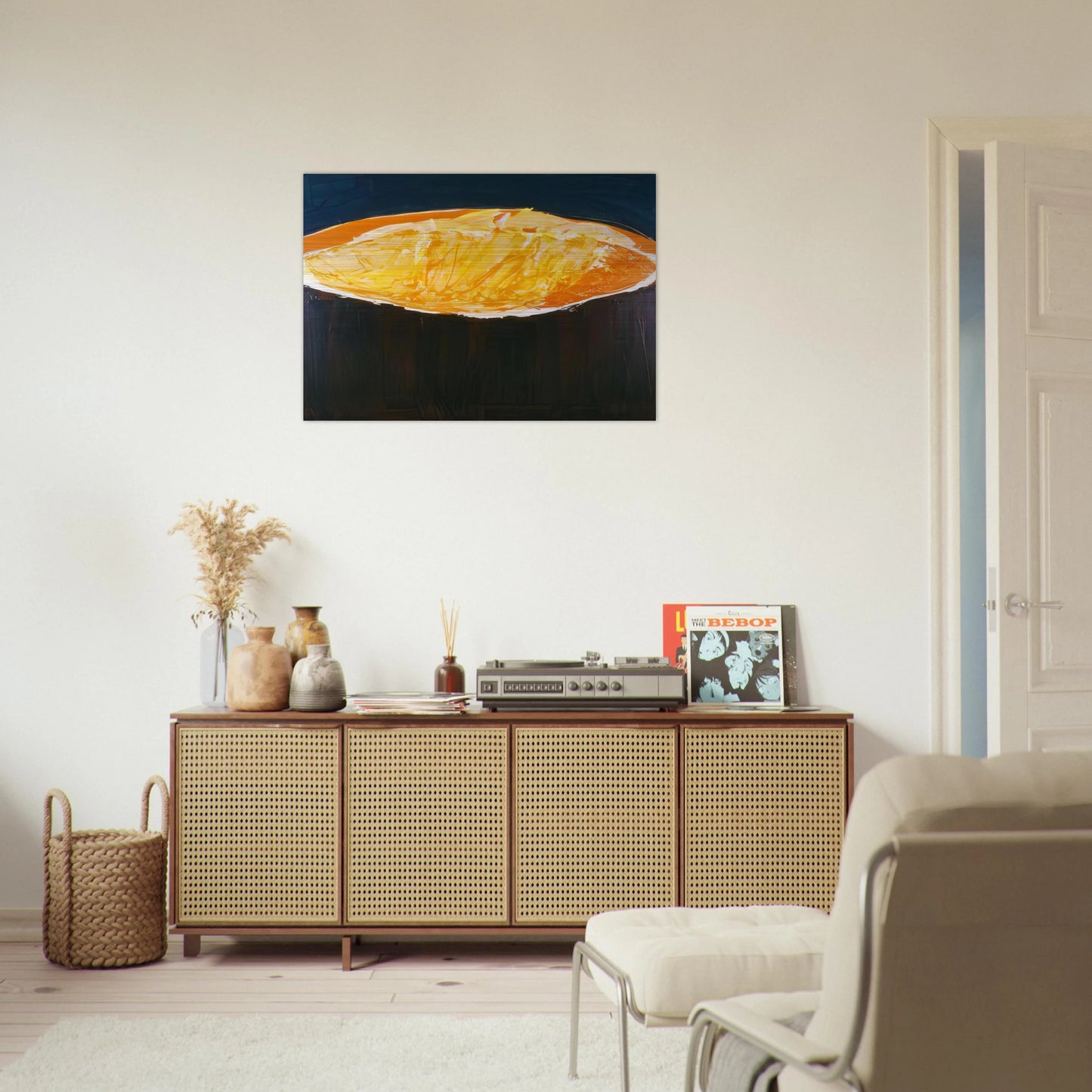 Volcano, The Heat - 1983 - Ronnie Landfield Brushed Aluminum Print - 70x100 cm / 28x40 inches | Ronnie Landfield Aluminum Print | Ronnie Landfield Prints