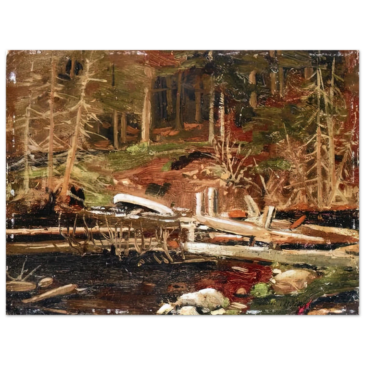 Tom Thomson - OLD LUMBER DAM ALGONQUIN PARK 1912  75x100 cm / 30x40inches Fine Art Poster