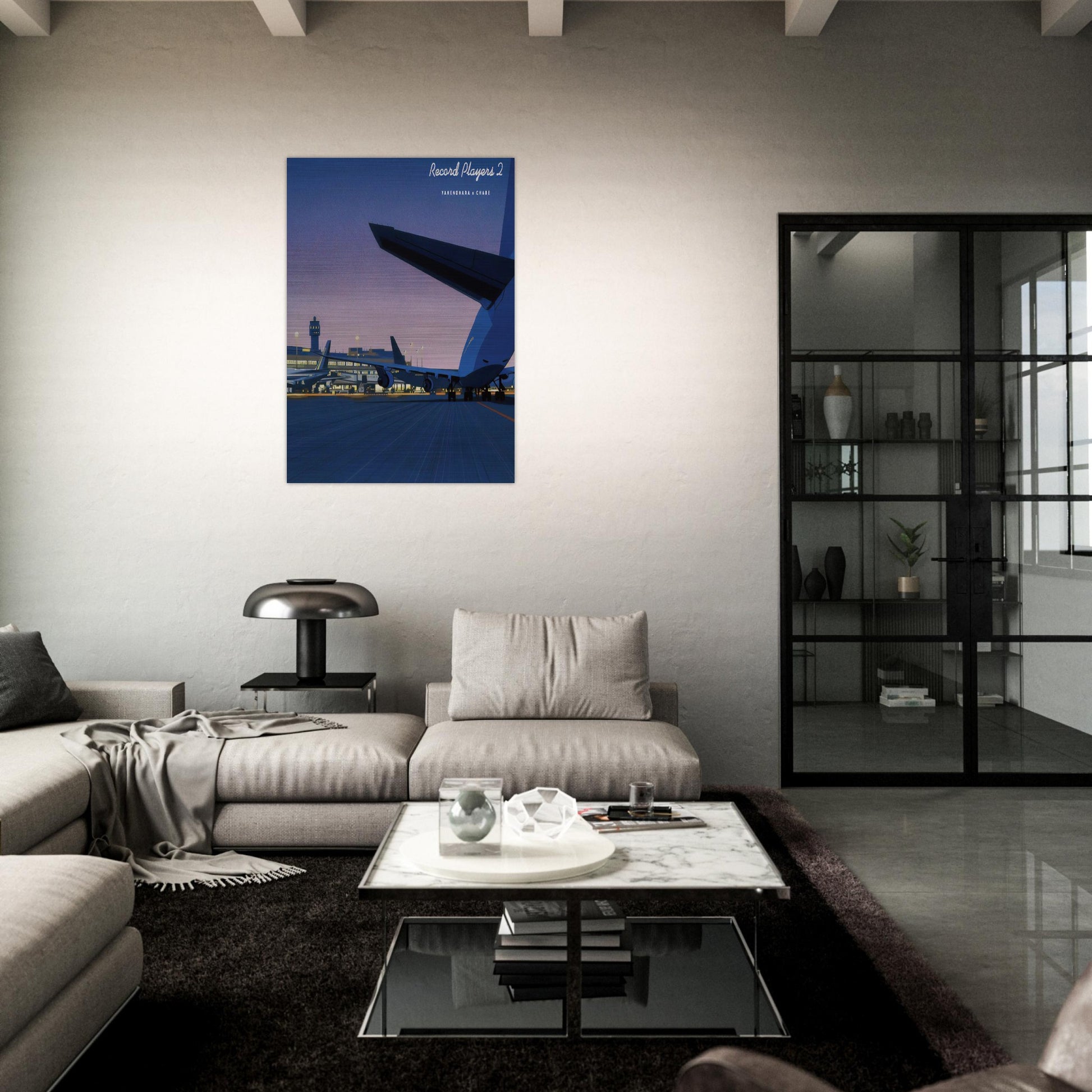 Taxiway - Hiroshi Nagai Brushed Aluminum Print - 70x100 cm / 28x40 inches | Hiroshi Nagai Aluminum Print | Hiroshi Nagai Prints