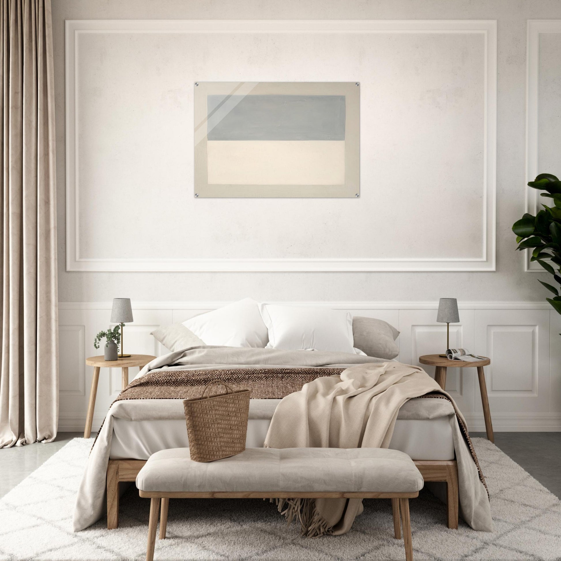 Rain  Study  - Agnes Martin Acrylic Print - 70x100 cm / 28x40″ inches