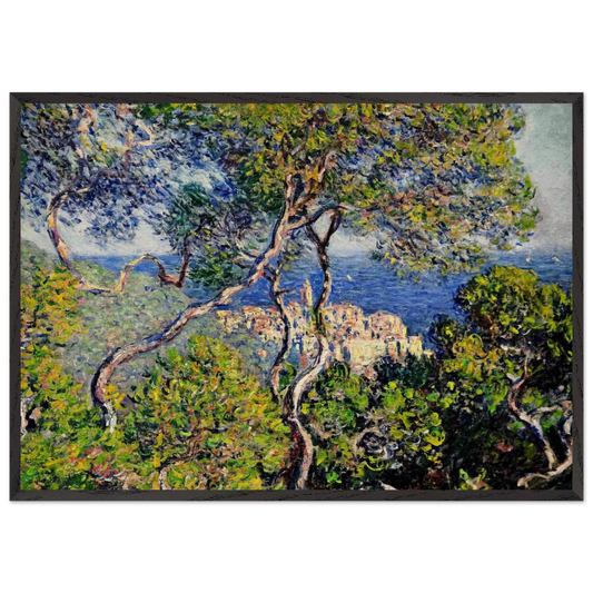 Bordighera - claude monet 70x100 cm / 28x40 inches Framed Art Print – Black Wooden Frame
