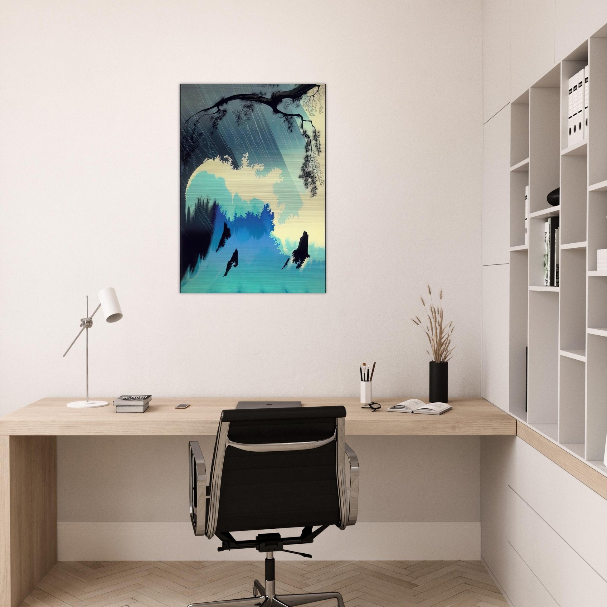 Ocean Splash - Eyvind Earle Brushed Aluminum Print - 70x100 cm / 28x40 inches | Eyvind Earle Aluminum Print | Eyvind Earle Prints