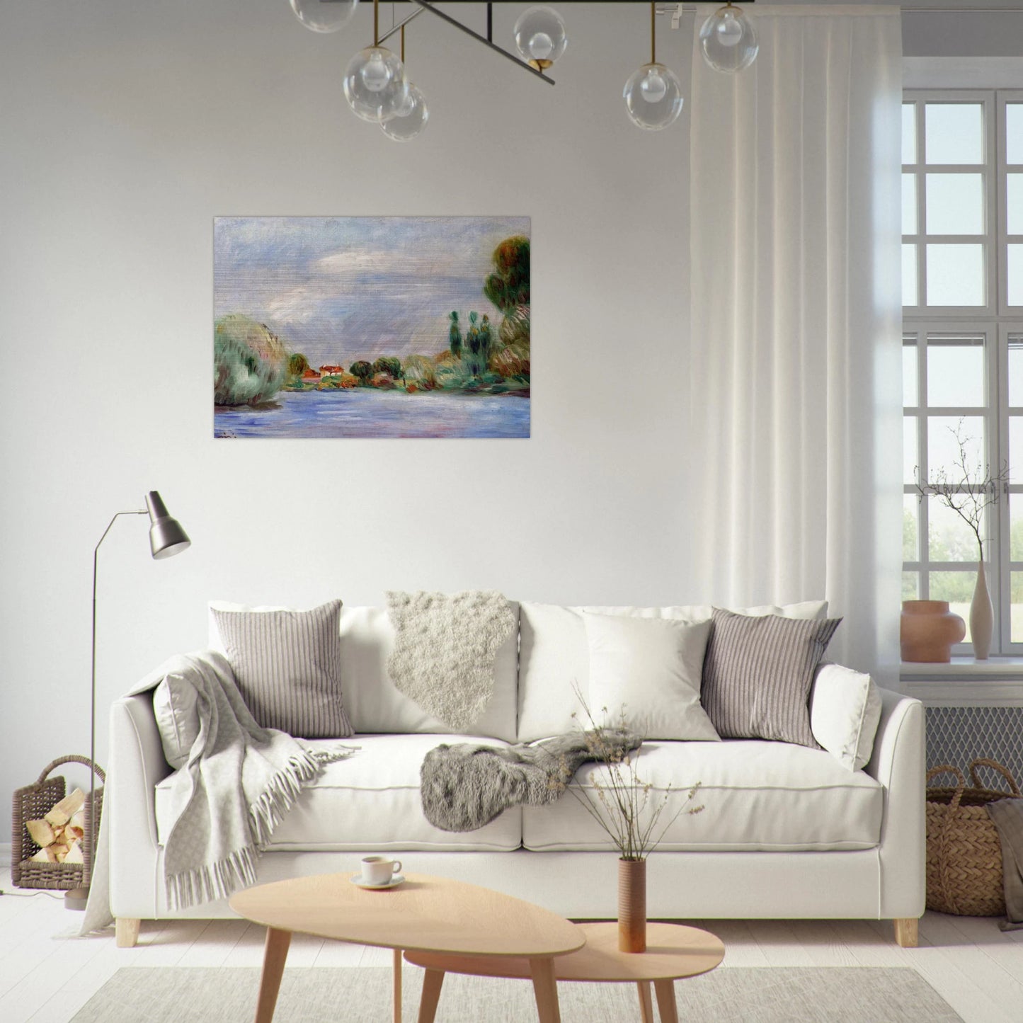 House on the River - Pierre-Auguste Renoir Brushed Aluminum Print - 70x100 cm / 28x40 inches | Pierre-Auguste Renoir Aluminum Print | Pierre-Auguste Renoir Prints