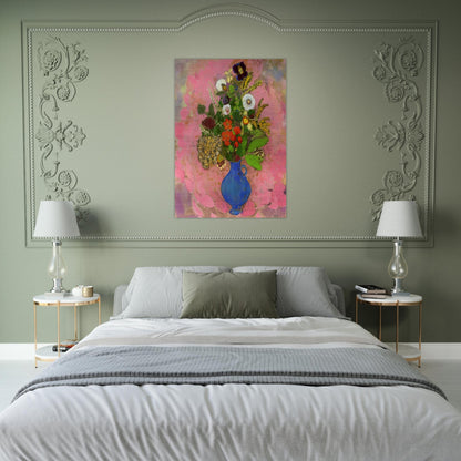 FLOWERS 1905 - Odilon Redon Brushed Aluminum Print - 70x100 cm / 28x40 inches | Odilon Redon Aluminum Print | Odilon Redon Prints