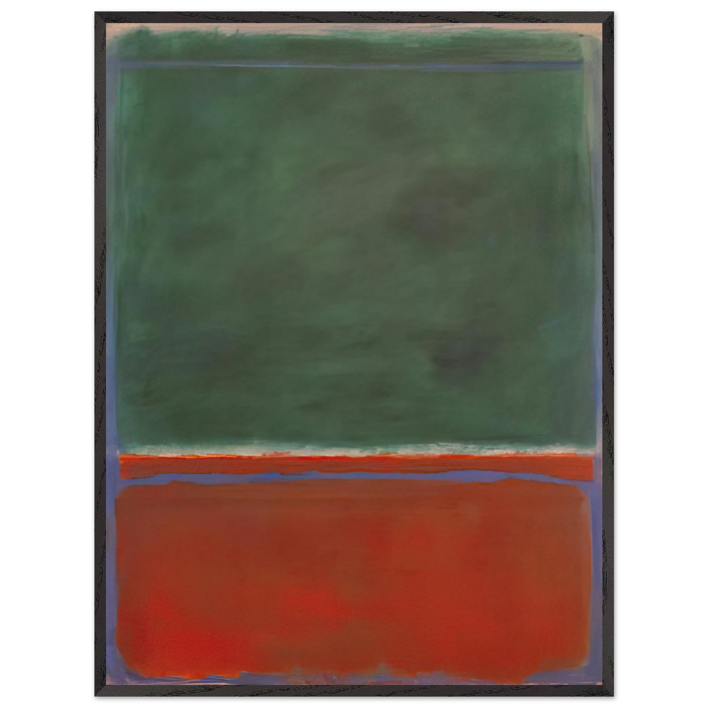 Mark Rothko - Green and Maroon - 1953 Wall Art - 21x29.7 cm / 8x12" - Premium Wooden Framed Poster With Fine Art Paper-canvas - Wood frame