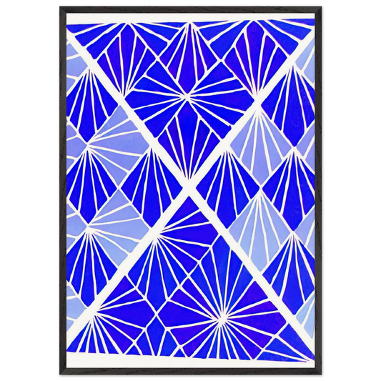 COMPOSITION 24 - Sonia Delaunay 70x100 cm / 28x40 inches Framed Art Print – Black Wooden Frame