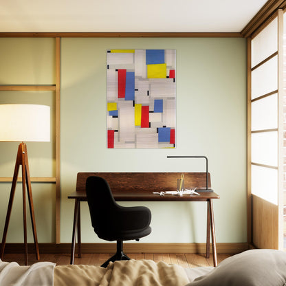 Relational Painting - 1951 - Fritz Glarner Brushed Aluminum Print - 70x100 cm / 28x40 inches | Fritz Glarner Aluminum Print | Fritz Glarner Prints
