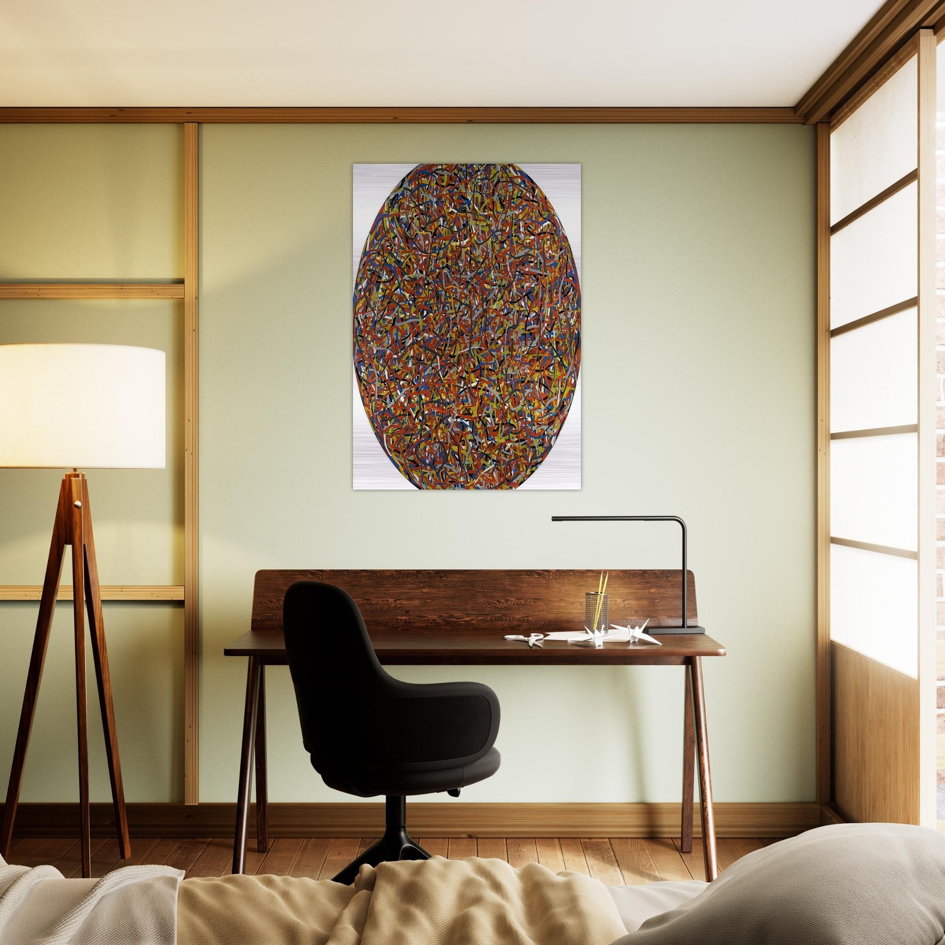 Lines in All Directions - Sol LeWitt Brushed Aluminum Print - 70x100 cm / 28x40 inches | Sol LeWitt Aluminum Print | Sol LeWitt Prints