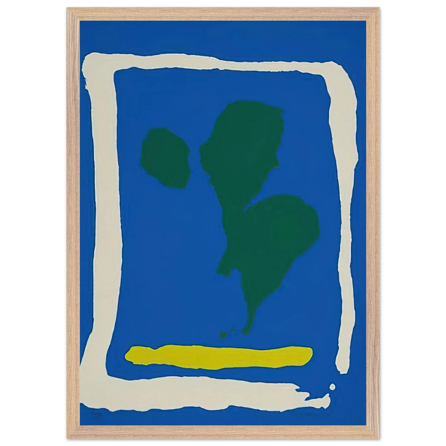 Helen Frankenthaler - Air Frame - 1965 Wall art - 13x18 cm / 5x7 inches - Premium Wooden Framed Poster With Fine Art Paper-canvas - Wood frame