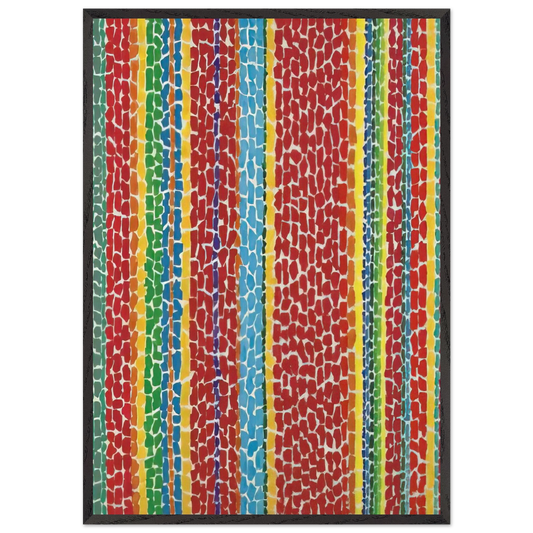 RED VIOLET NURSERY VIEWED FROM ABOVE 1970 - Alma Woodsey Thomas 70x100 cm / 28x40 inches Framed Art Print – Black Wooden Frame