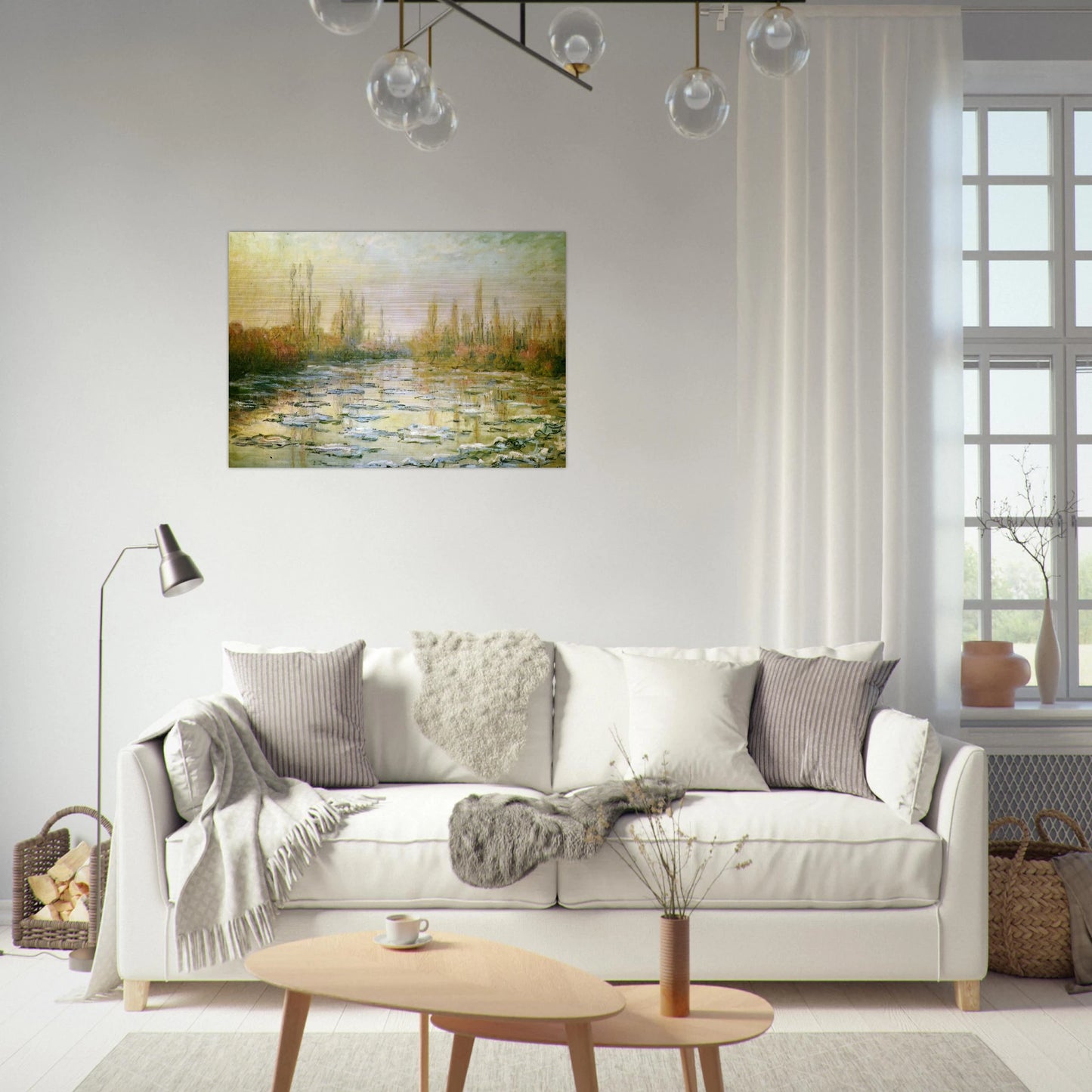 The Ice Floes - claude monet Brushed Aluminum Print - 70x100 cm / 28x40 inches | claude monet Aluminum Print | claude monet Prints