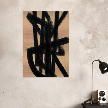 Brou de noix 65 x 50 cm, 1948 - 1948 - Pierre Soulages Brushed Aluminum Print - 70x100 cm / 28x40 inches | Pierre Soulages Aluminum Print | Pierre Soulages Prints