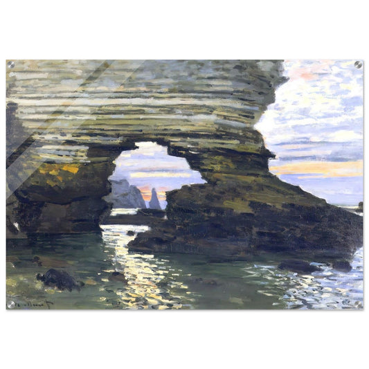 Port d `Amount Etretat - claude monet Acrylic Print - 70x100 cm / 28x40″ inches